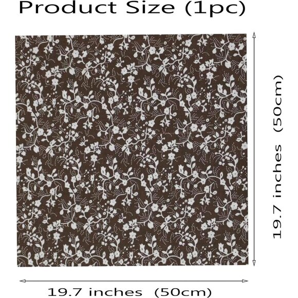 7PCS/lot Coffee Series Floral Cotton Fabric Quilting Patchwork Fabric Fat Quarte - Picture 4 of 7